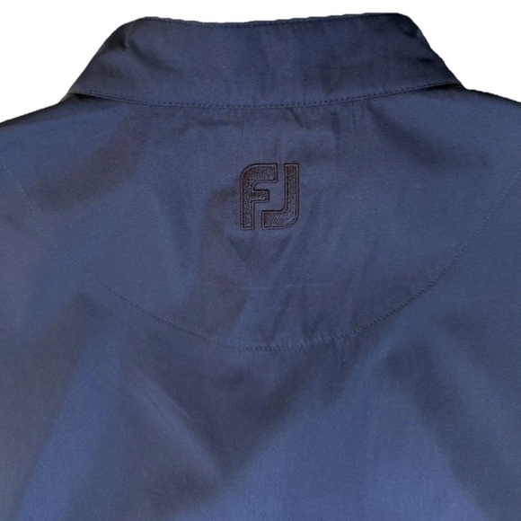 FootJoy Wind Vest Mens XL Navy Quarter Zip Mock Neck Golf Sleeveless - Picture 9 of 11